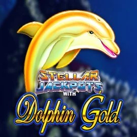 Dolphin Gold with Stellar Jackpots slot visual from Lightning Box Game available on x3bets.gr.com